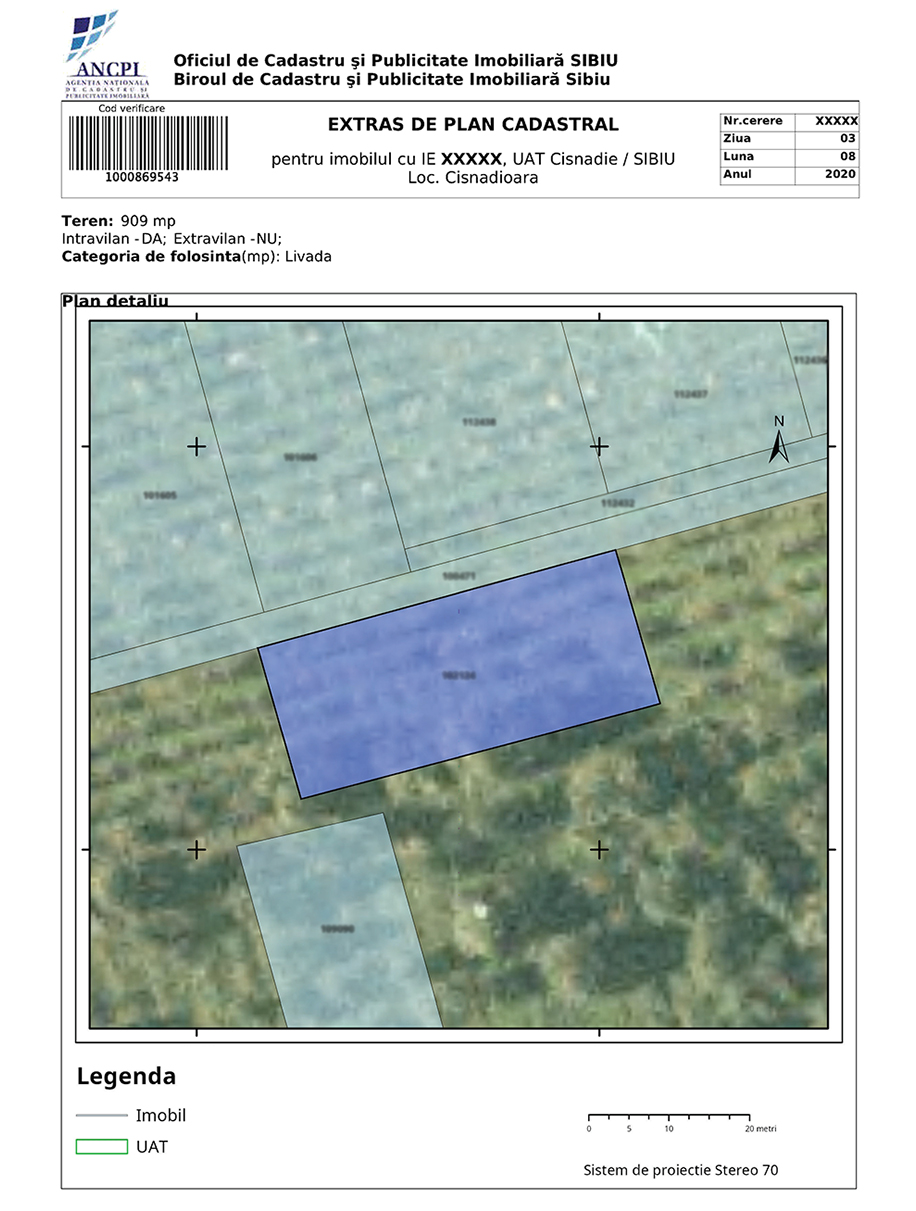 Specimen Extras de Plan Cadastral